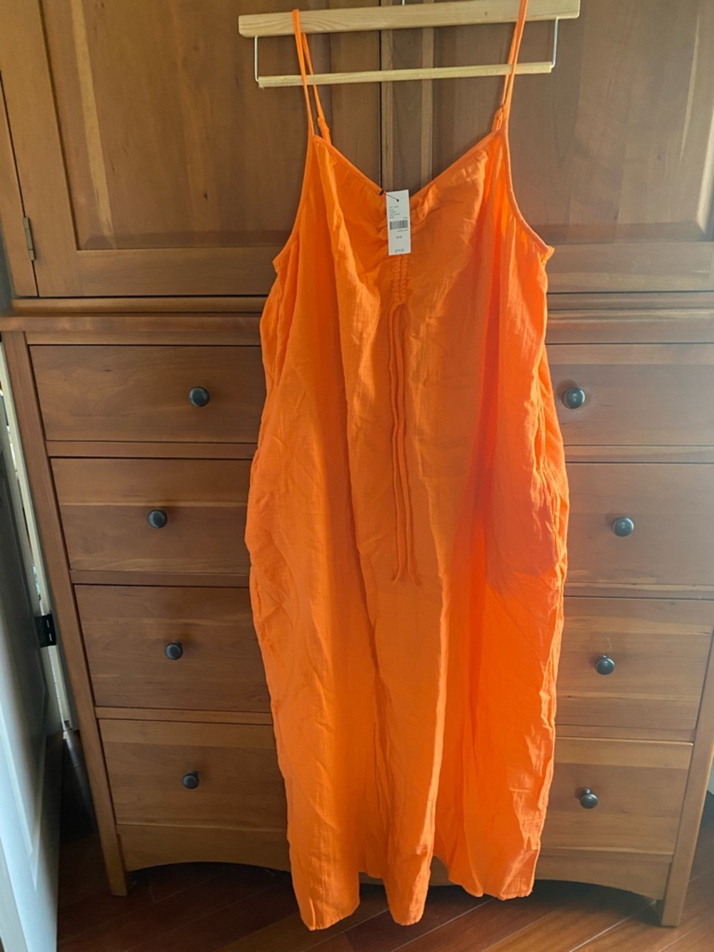 Lane Bryant Orange Spaghetti Strap Maxi Dress